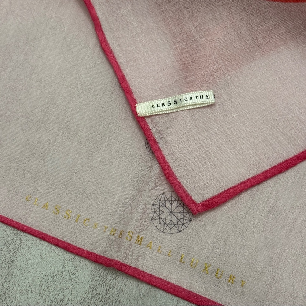 Red Heart Patterned Small Luxury Handkerchief Vin… - image 4